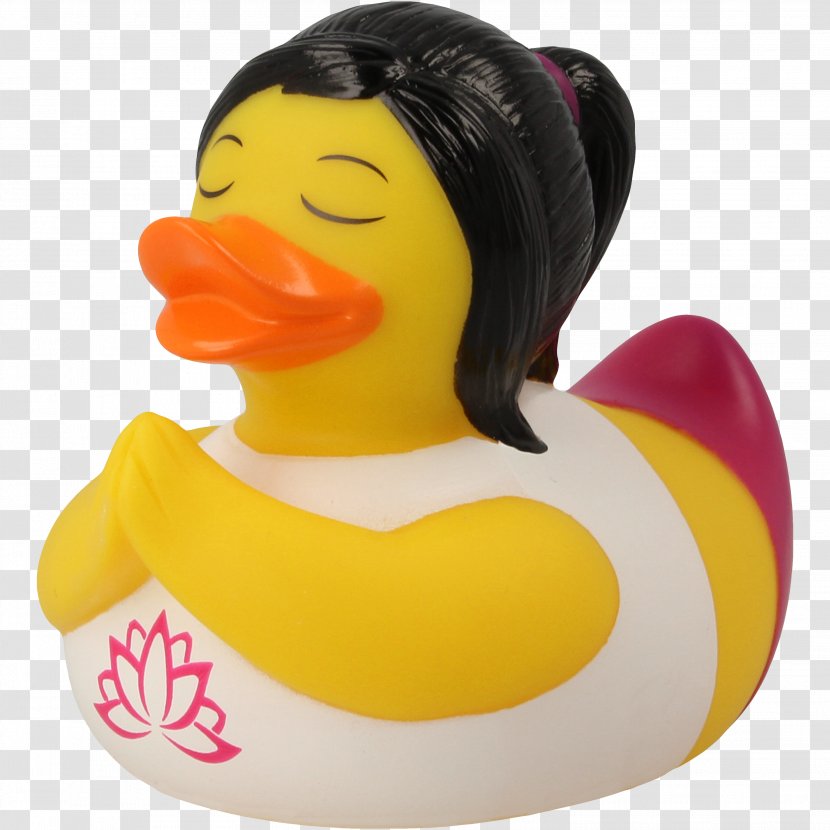 Rubber Duck Natural Bathtub Toy - Namaste Transparent PNG