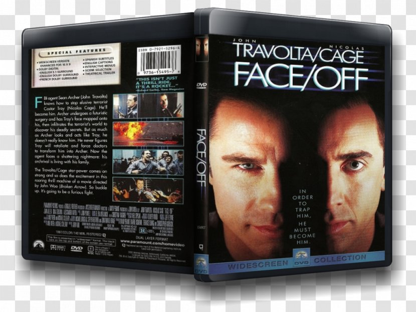 Face/Off Nicolas Cage Blu-ray Disc Paramount Pictures Film - Danny Masterson - Dvd Transparent PNG