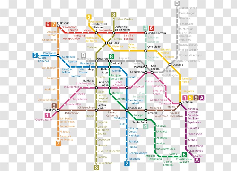 Rapid Transit Metro Apatlaco Commuter Station Mexico City Map Transparent PNG