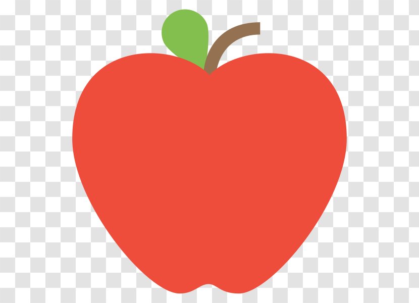 Apple Color Emoji IPhone Heart - Fruit Transparent PNG