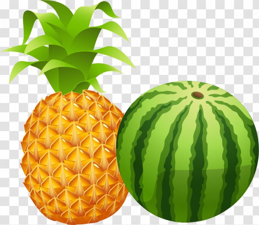 Pineapple Royalty-free Clip Art - Pineapple, Watermelon Vector Material Transparent PNG