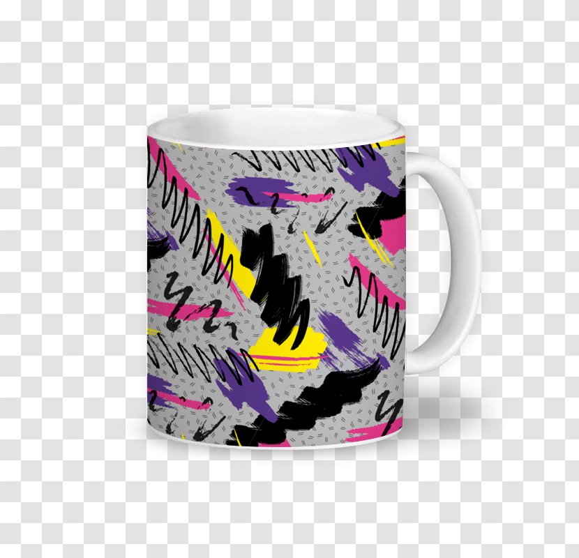 Coffee Cup Mug Ceramic Art Azulejo - Purple Transparent PNG