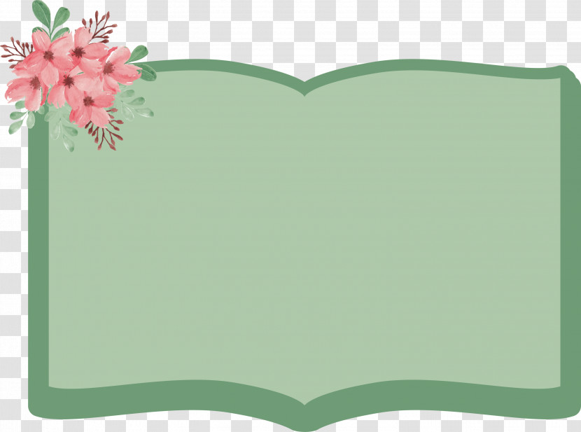 Flower Book Frame Flower Frame Book Frame Transparent PNG