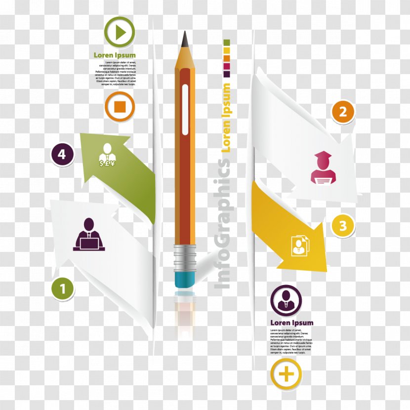 Drawing Infographic Pencil - Creative Pen Pattern Transparent PNG