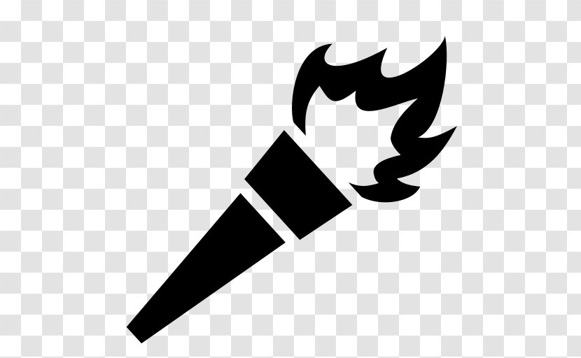 Olympic Torch Clip Art - Monochrome - Silhouette Transparent PNG