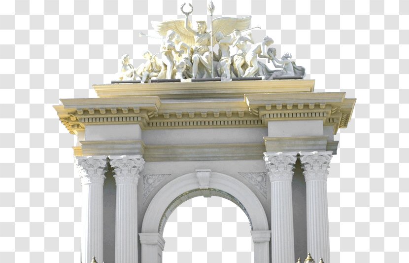 Triumphal Arch Facade Column Classical Architecture Transparent PNG