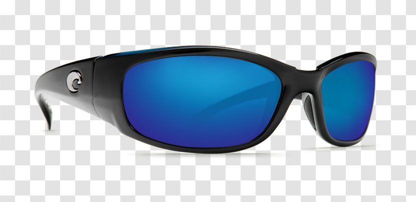 Costa Del Mar Sunglasses Saltbreak Blackfin - Blue Mirror - Shiny Black Framed Transparent PNG