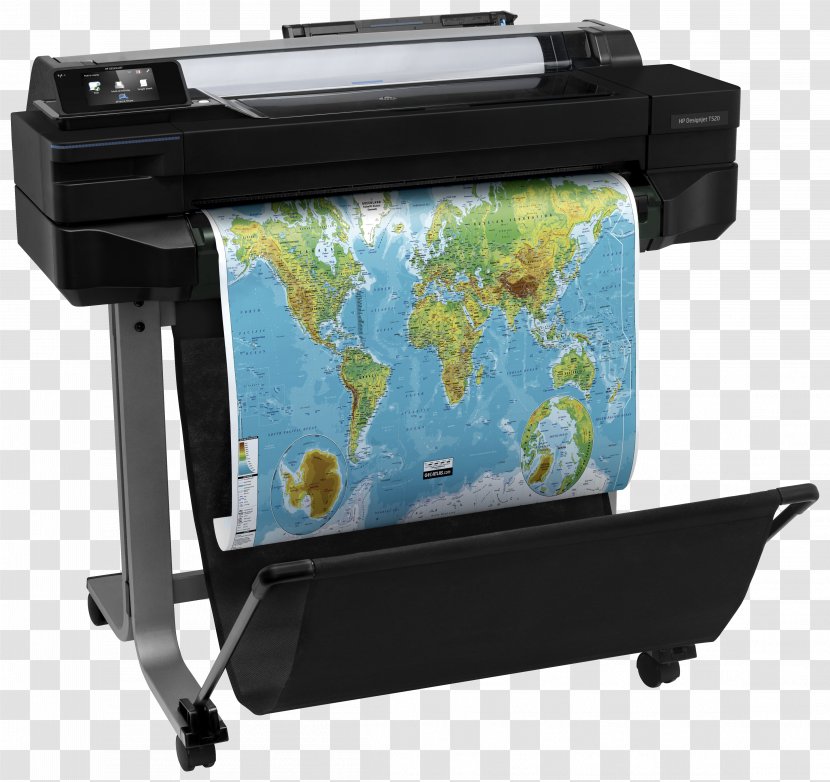 Hewlett-Packard Wide-format Printer HP DesignJet T520 Inkjet Printing - Hewlett-packard Transparent PNG