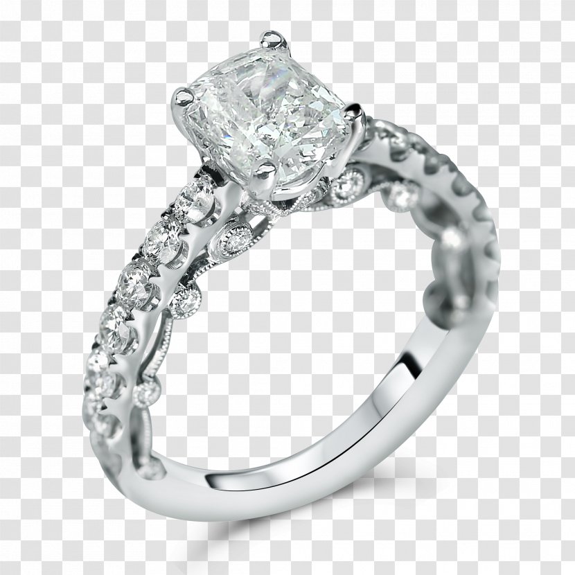 Wedding Ring Engagement Diamond - Filigree Band Rings Transparent PNG