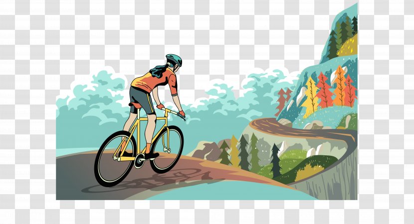 Bicycle Mountain Bike Cycling - Sports Equipment - Watercolor Transparent PNG