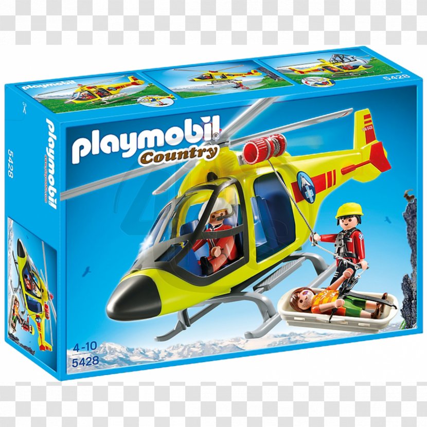 Helicopter Amazon.com Playmobil Mountain Rescue Toy Transparent PNG