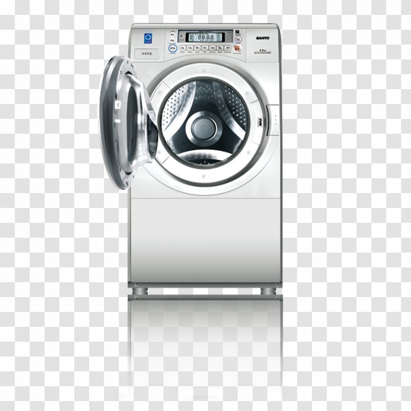 Advertising Washing Machine Home Appliance Poster Sanyo - Drum Transparent PNG