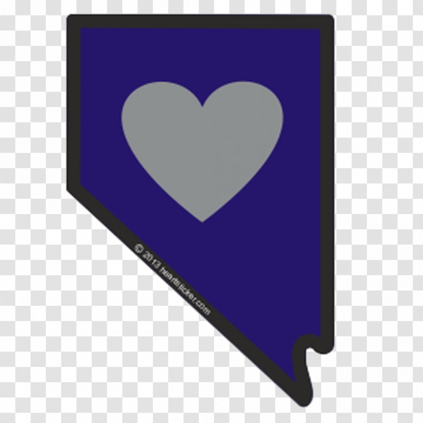 Flag Of Nevada Heart Sticker Die Cutting - Polyvinyl Chloride Transparent PNG