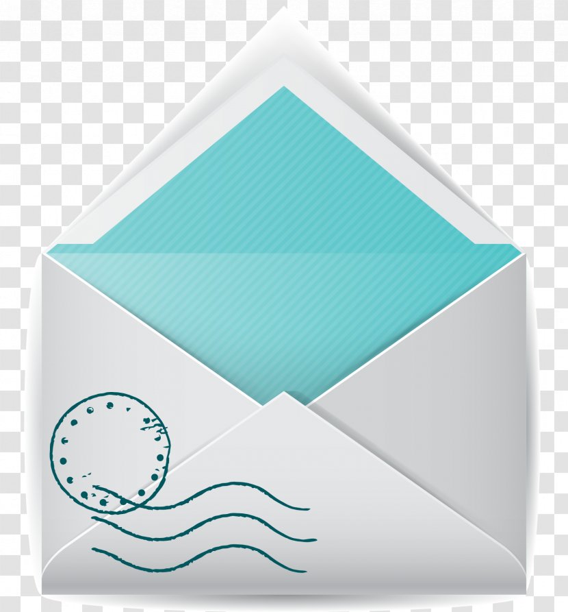 Paper Envelope - Aqua Transparent PNG