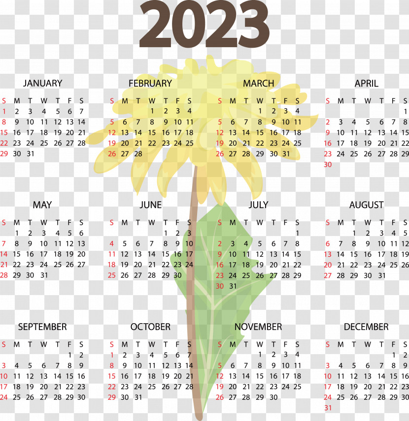 Calendar Calendar Year Month 2023 Calendar Transparent PNG