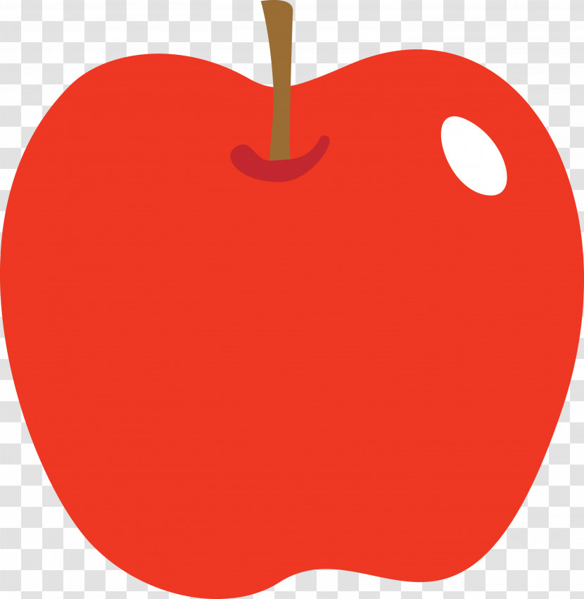 Red Fruit Apple Heart Transparent PNG