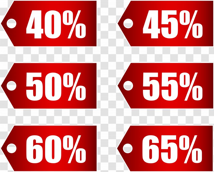 Discounting Coupon - Digital Media - Red Discount Tags Set Part 2 Transparent Image Transparent PNG