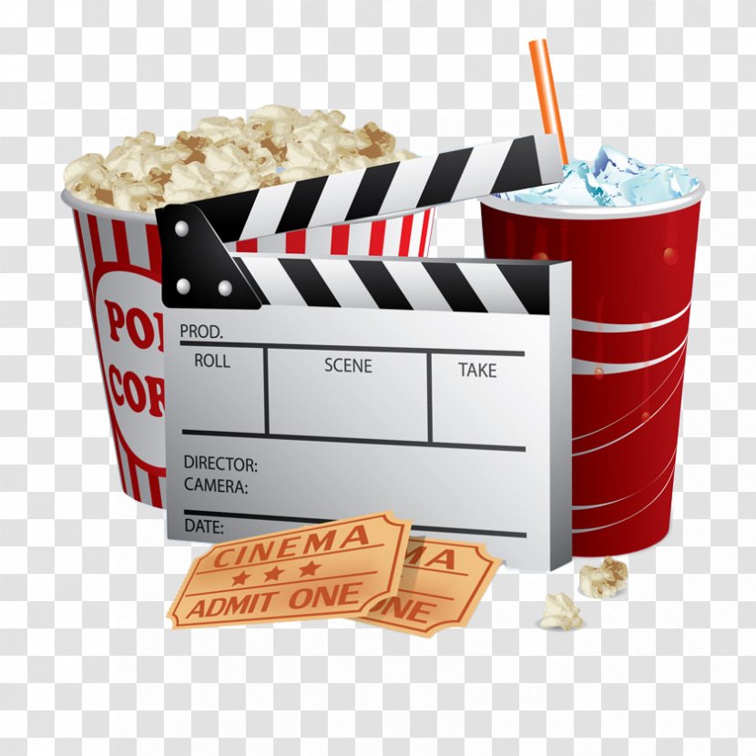 Popcorn Cinema Ticket Film - This Cartoon Brand Cola Transparent PNG