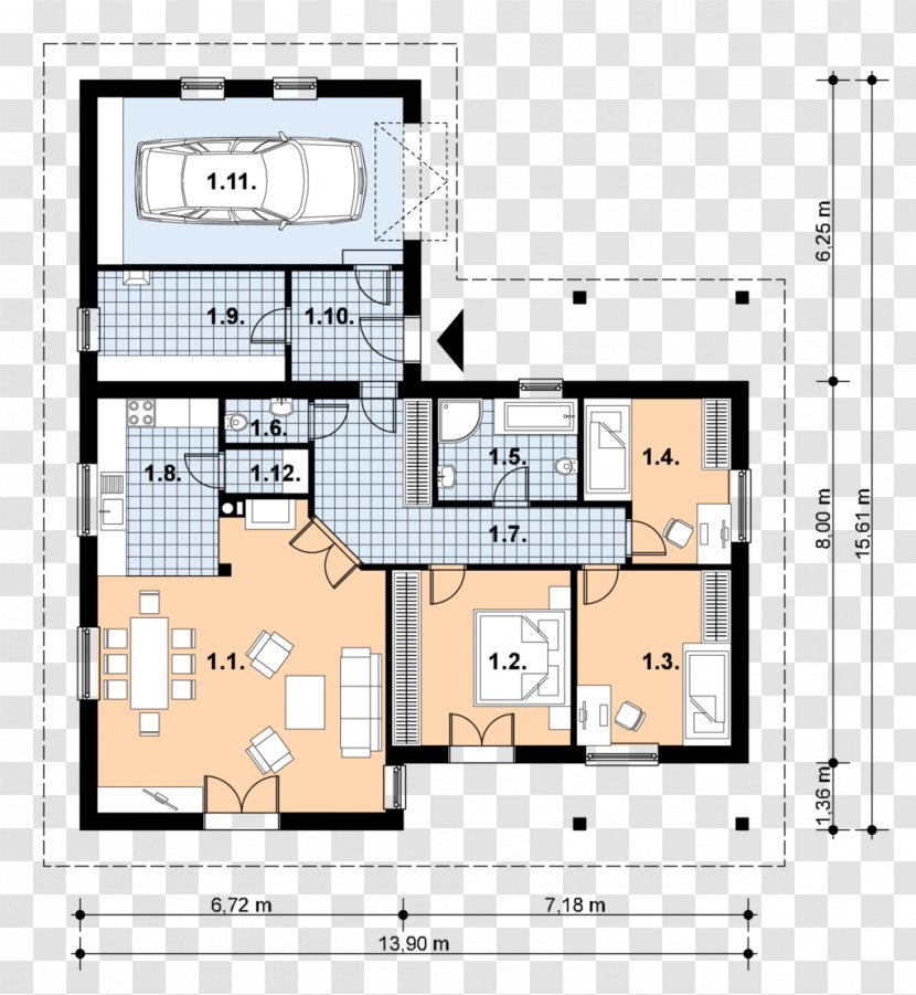 Floor Plan Facade - Schematic - Design Transparent PNG