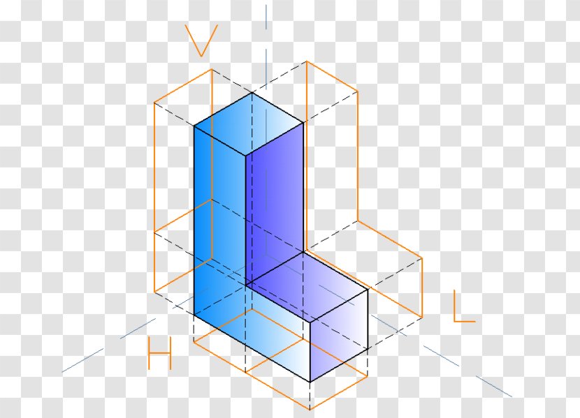 Isometric Projection Orthographic Drawing Three-dimensional Space - Art - 3d Transparent PNG