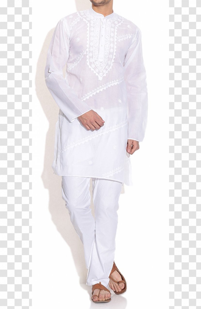 Lucknow Chikan Wala Kurta Chandra Shoppe Clothing - White - Men Transparent PNG