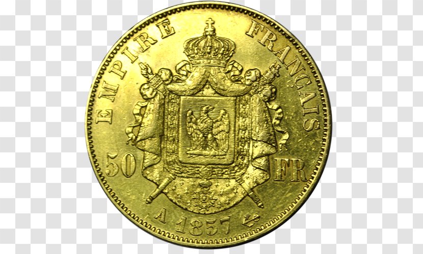 Gold Coin Napoléon Franc - Bronze Medal Transparent PNG