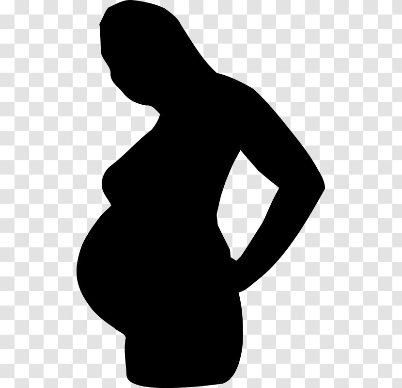 Pregnancy Woman Clip Art - Silhouette Transparent PNG