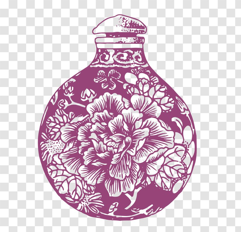 Poster Chinoiserie Clip Art - Magenta - National Traditional Classic Vase Painting Decorative Pattern Lines Creative Transparent PNG