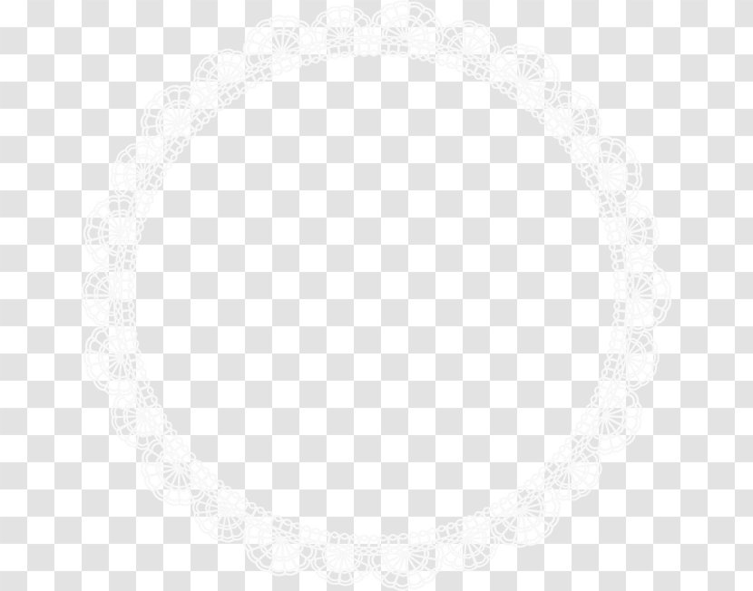 White Symmetry Black Angle Pattern - Round Lace Border 03 Transparent PNG