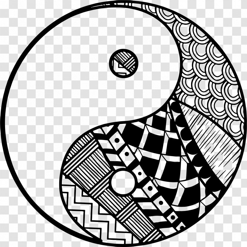 Yin And Yang Coloring Book I Ching Drawing - Art Transparent PNG