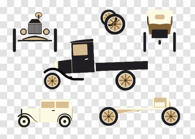 1920s Car Euclidean Vector Clip Art - Threedimensional Space - Classic Cars Each Angle View Transparent PNG