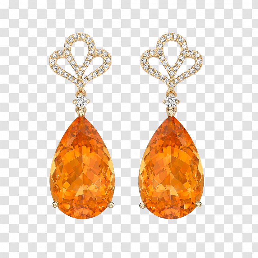 Earring Jewellery Silver Bitxi Pandora - Orange Transparent PNG