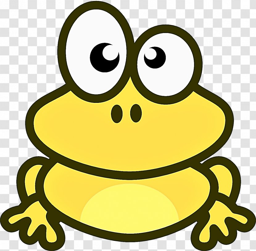 Green Yellow Black Facial Expression Cartoon - Smile - Frog Head Transparent PNG