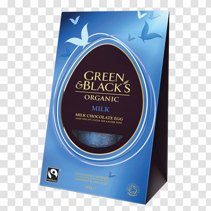 Green & Black's Organic Food Chocolate Easter Egg - Fairtrade Certification - Milk Transparent PNG