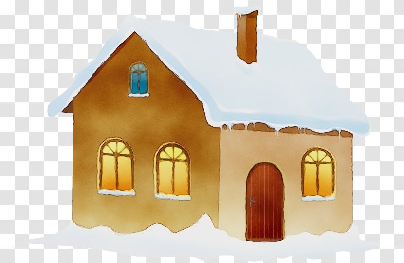 Property House Home Nativity Scene Clip Art - Wet Ink - Cottage Hut Transparent PNG