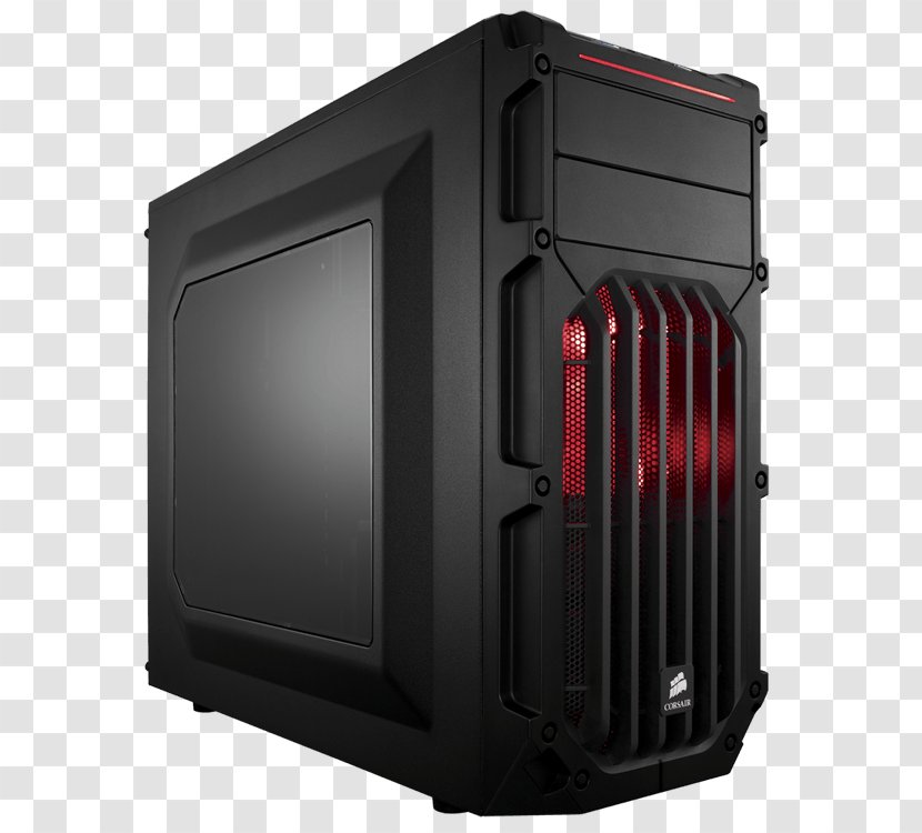 Computer Cases & Housings Red Steel Power Supply Unit Corsair Components ATX - Motherboard - Video Game Transparent PNG