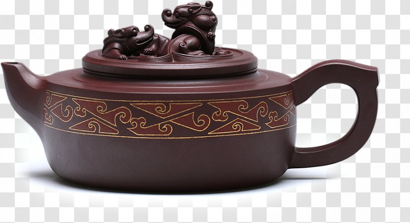 Yixing Clay Teapot Hu Ding - Ceramist - Tea Set Transparent PNG