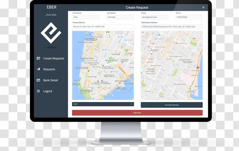Computer Software Taxi Uber Dispatch - Ehailing Transparent PNG