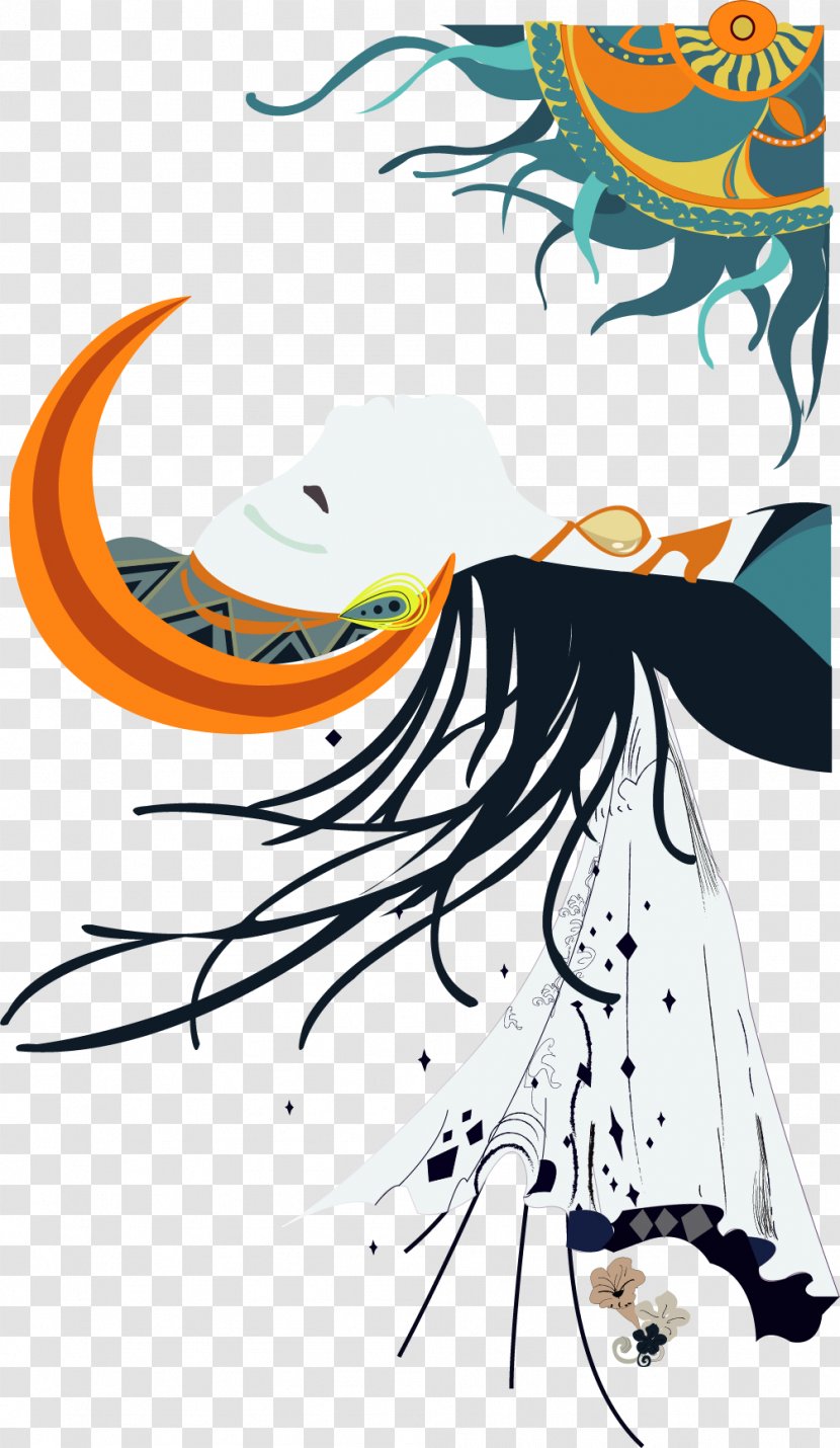 Cartoon Poster Illustration - Tree - Vector Painted Sleeping Beauty Transparent PNG