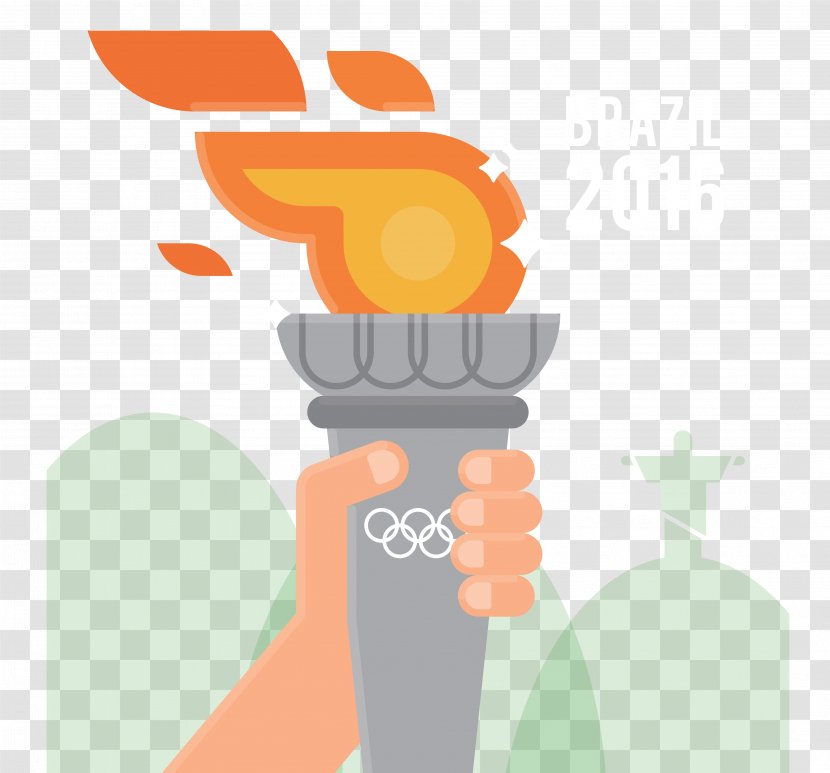 2016 Summer Olympics Torch Template - Thumb - Brazil Rio Olympic Transparent PNG