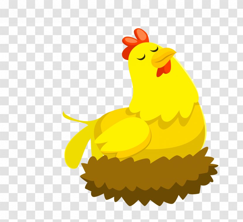 Chicken Duck - Egg - Vector Yellow Elegant Easter Bubble Transparent PNG