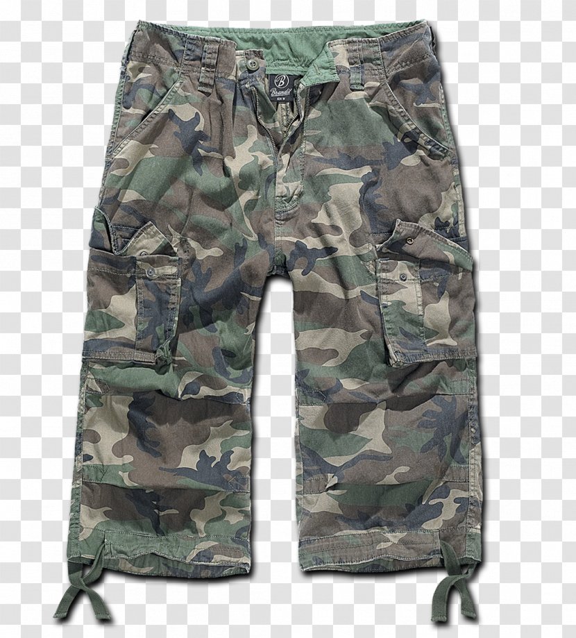 Pants Shorts Camouflage Clothing Military - Woodland Transparent PNG