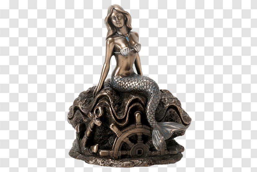 Mermaid Ariel Statue Sculpture Legendary Creature - Silhouette Transparent PNG