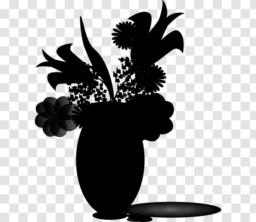 Flowering Plant Black & White - Leaf - M Silhouette Tree Transparent PNG