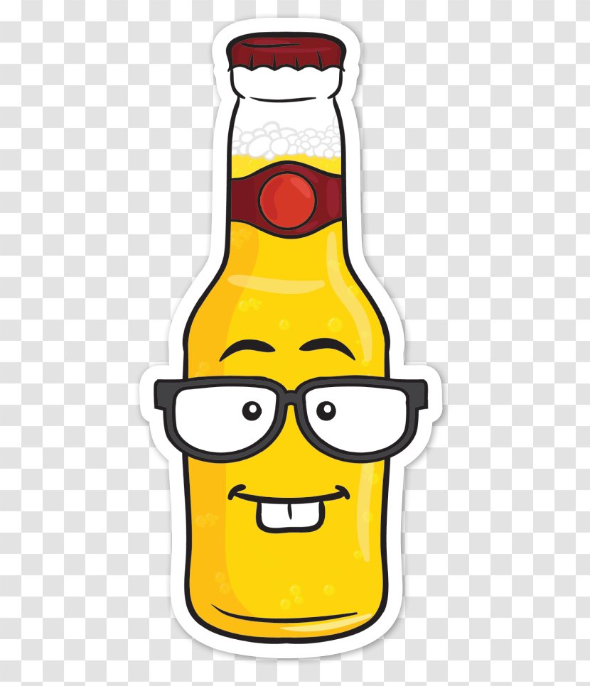 Beer Bottle Cider Glasses - Emoji Transparent PNG