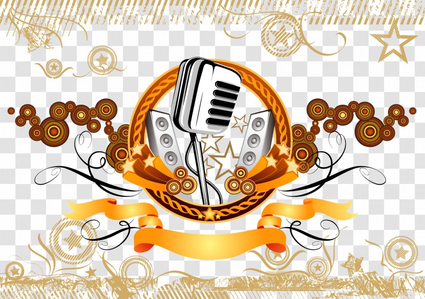 Musical Instrument Piano - Flower - Microphone The Sound Pattern Ribbon Vector Material Transparent PNG