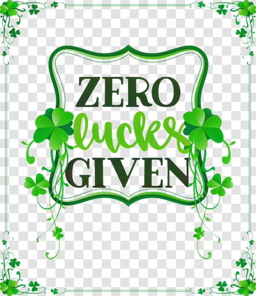 Zero Lucks Given Lucky Saint Patrick Transparent PNG