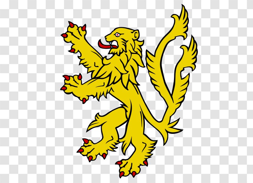 Clip Art Lion Royal Banner Of Scotland Coat Arms Standard The United Kingdom - Yellow Transparent PNG
