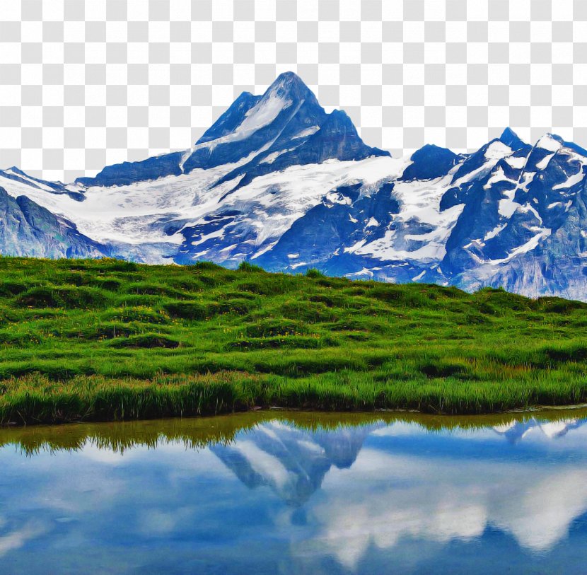 Mountainous Landforms Natural Landscape Mountain Nature Reflection - Environment - Water Transparent PNG