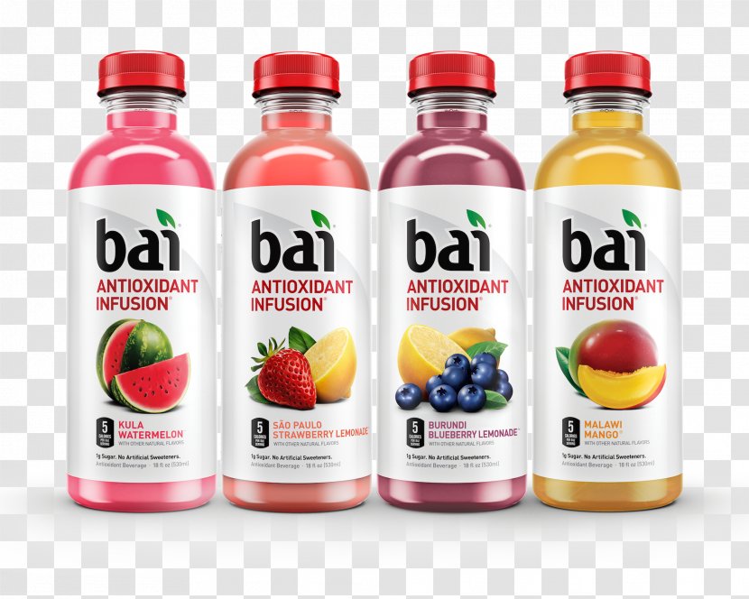 Fizzy Drinks Bai Brands Lemonade Carbonated Water Juice - Calorie - Strawberry Blueberry Transparent PNG